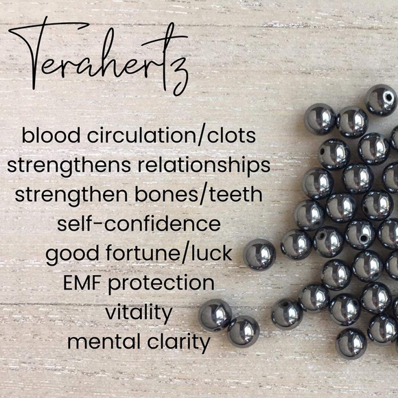 Terahertz Stone 6mm Hand Beaded Healing Bracelet Unisex - Picture 6 of 6